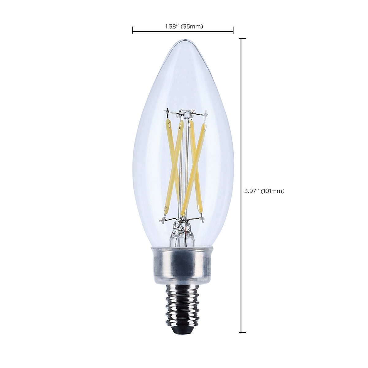 5.5 Watt B11 LED - Candelabra Base - Clear - 3000K CCT - 120 Volt - 10-pk