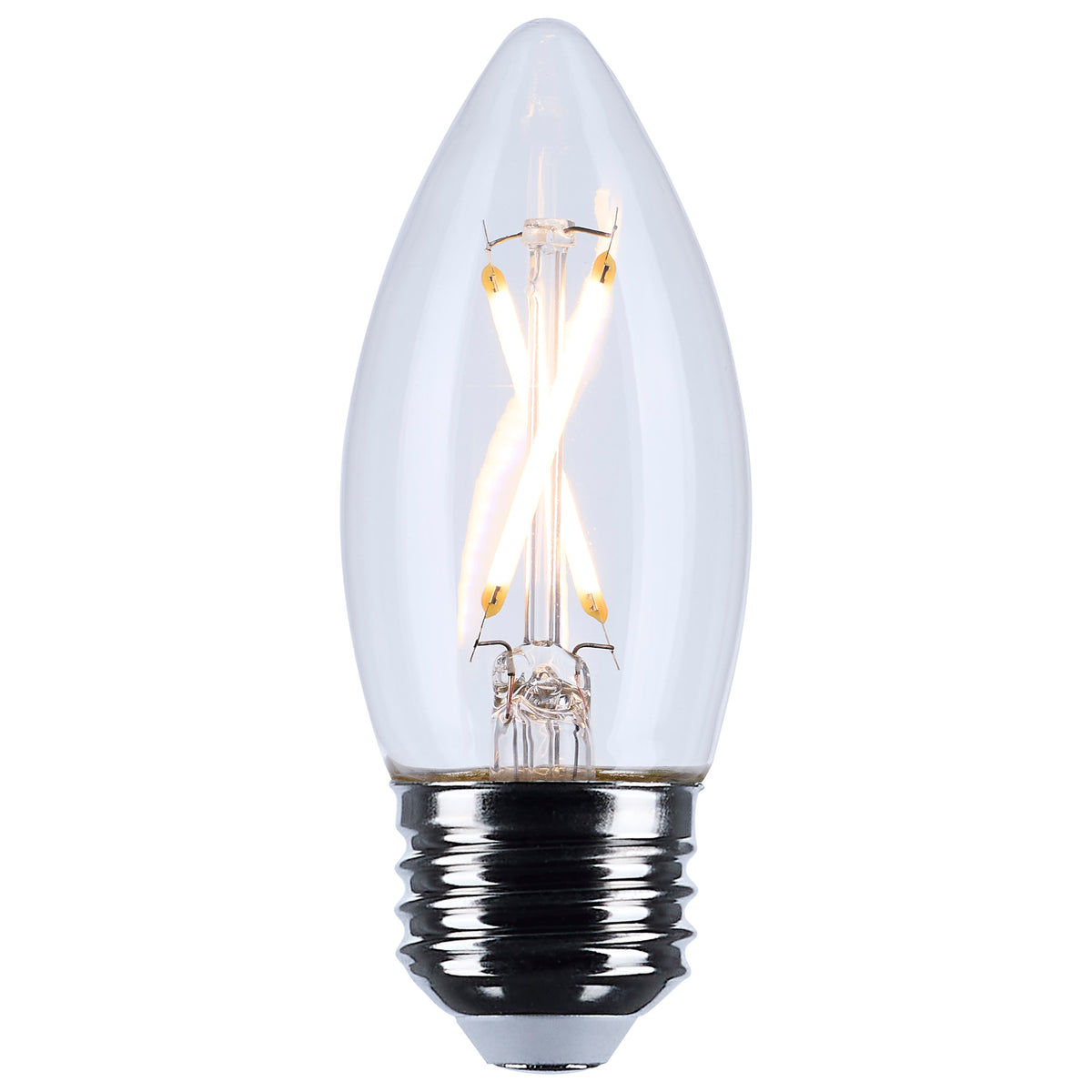 3 Watt B11 LED - Medium Base - Clear - 3000K CCT - 120 Volt