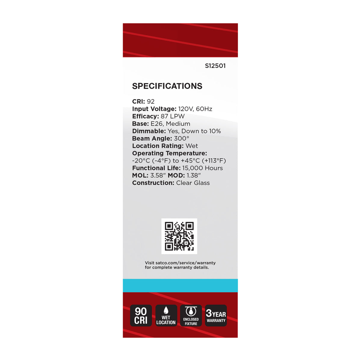 4 Watt B11 LED - Medium Base - Clear - 5000K CCT - 120 Volt