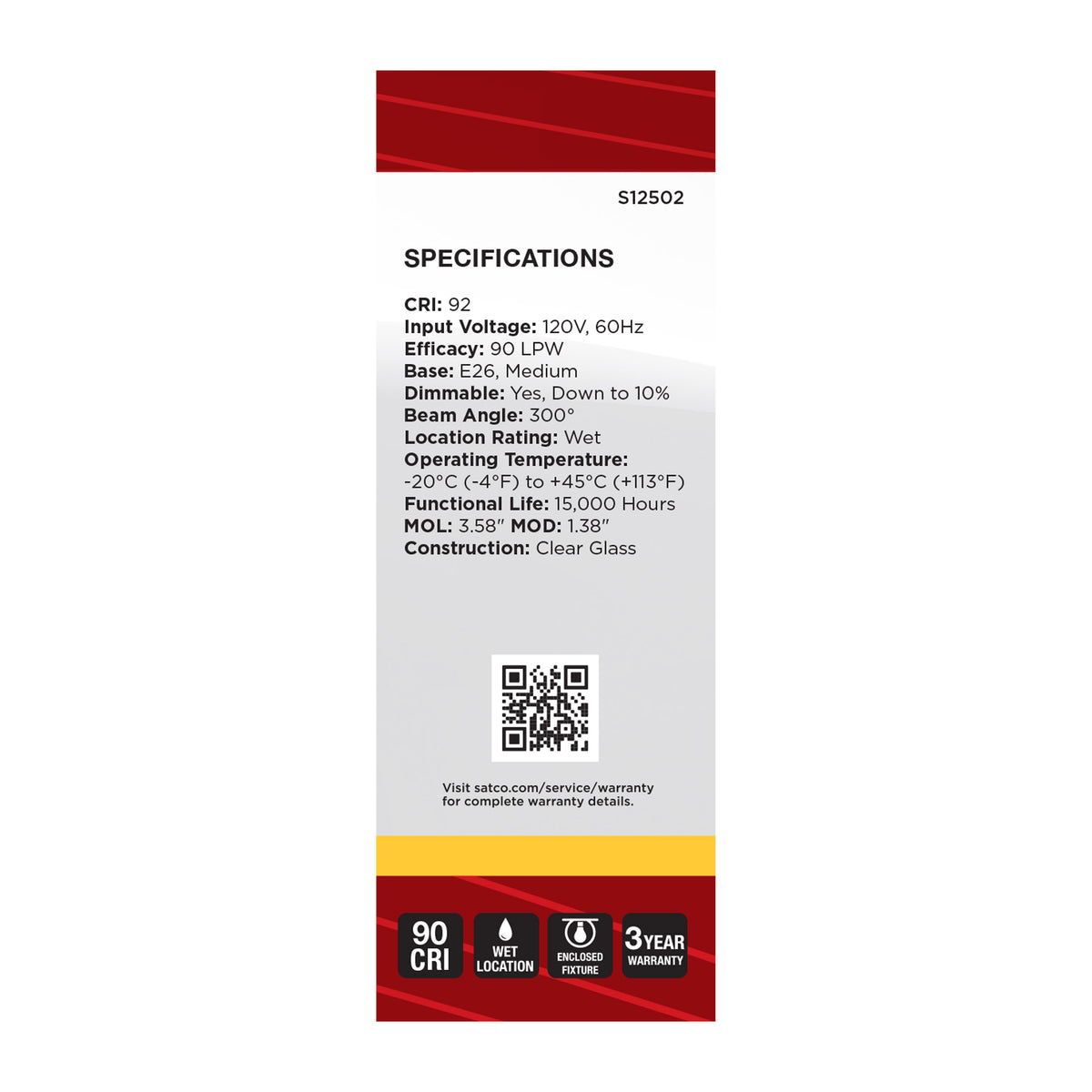 5.5 Watt B11 LED - Medium Base - Clear - 3000K CCT - 120 Volt