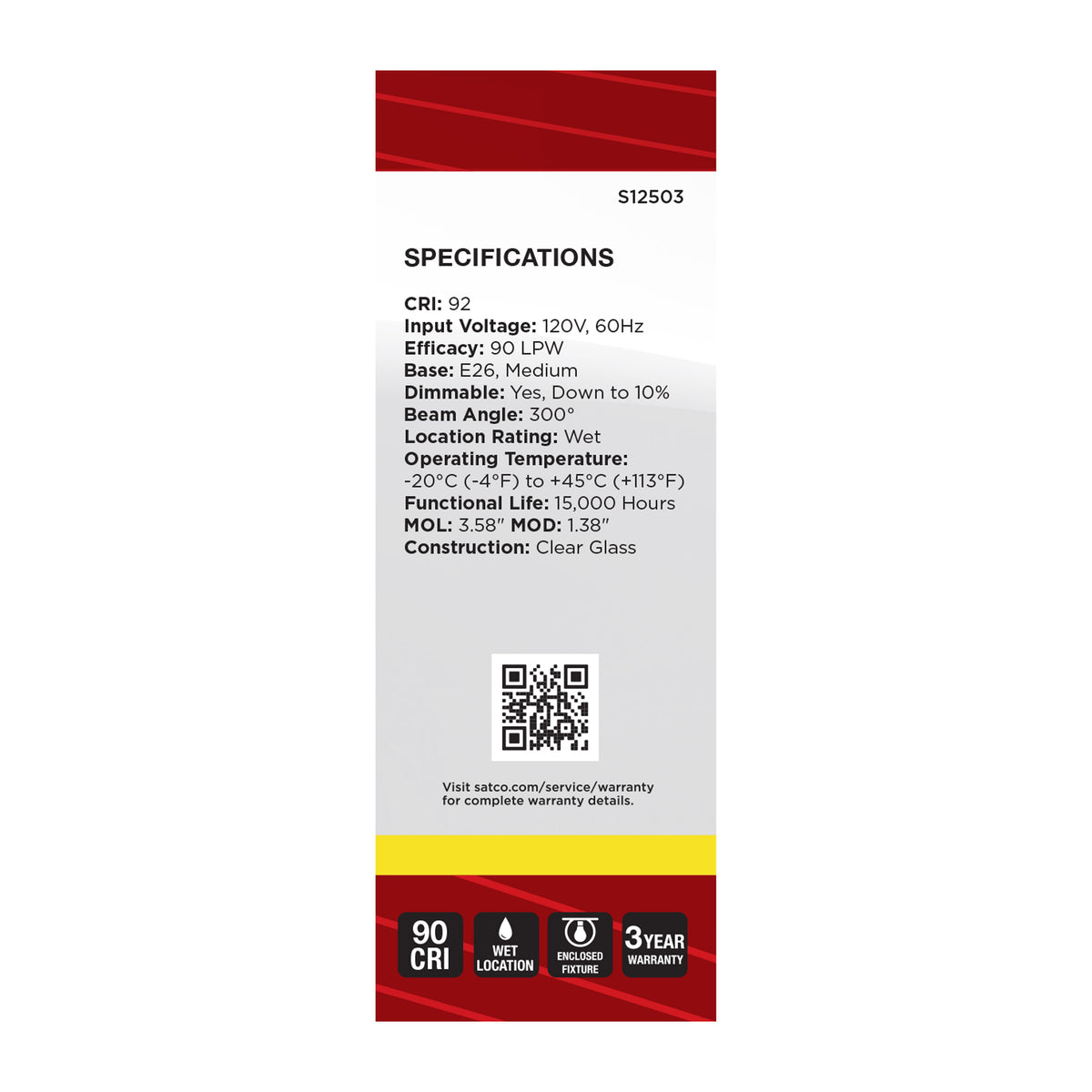 5.5 Watt B11 LED - Medium Base - Clear - 3500K CCT - 120 Volt
