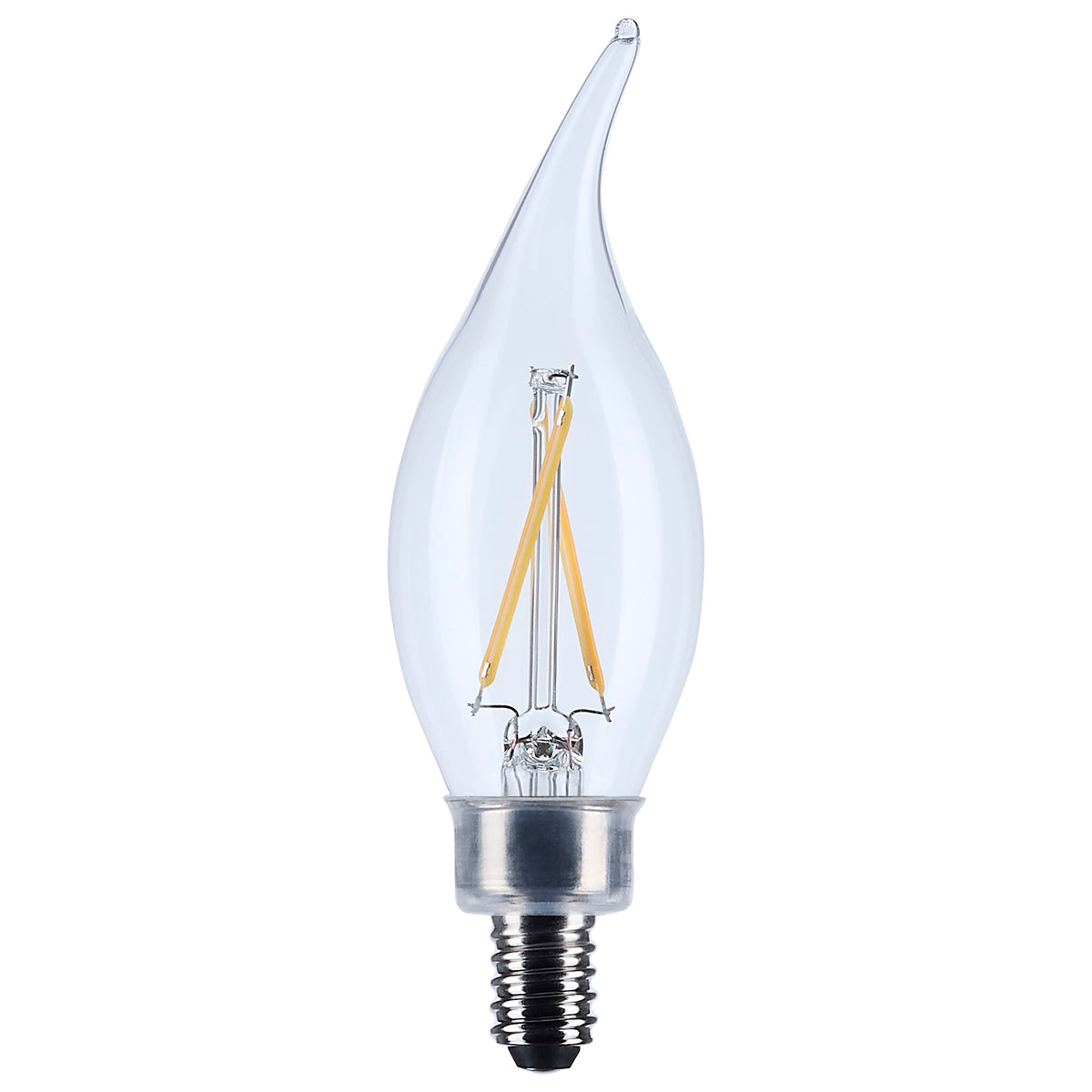 3 Watt CA10 LED - Candelabra Base - Clear - 3000K - 120 Volt