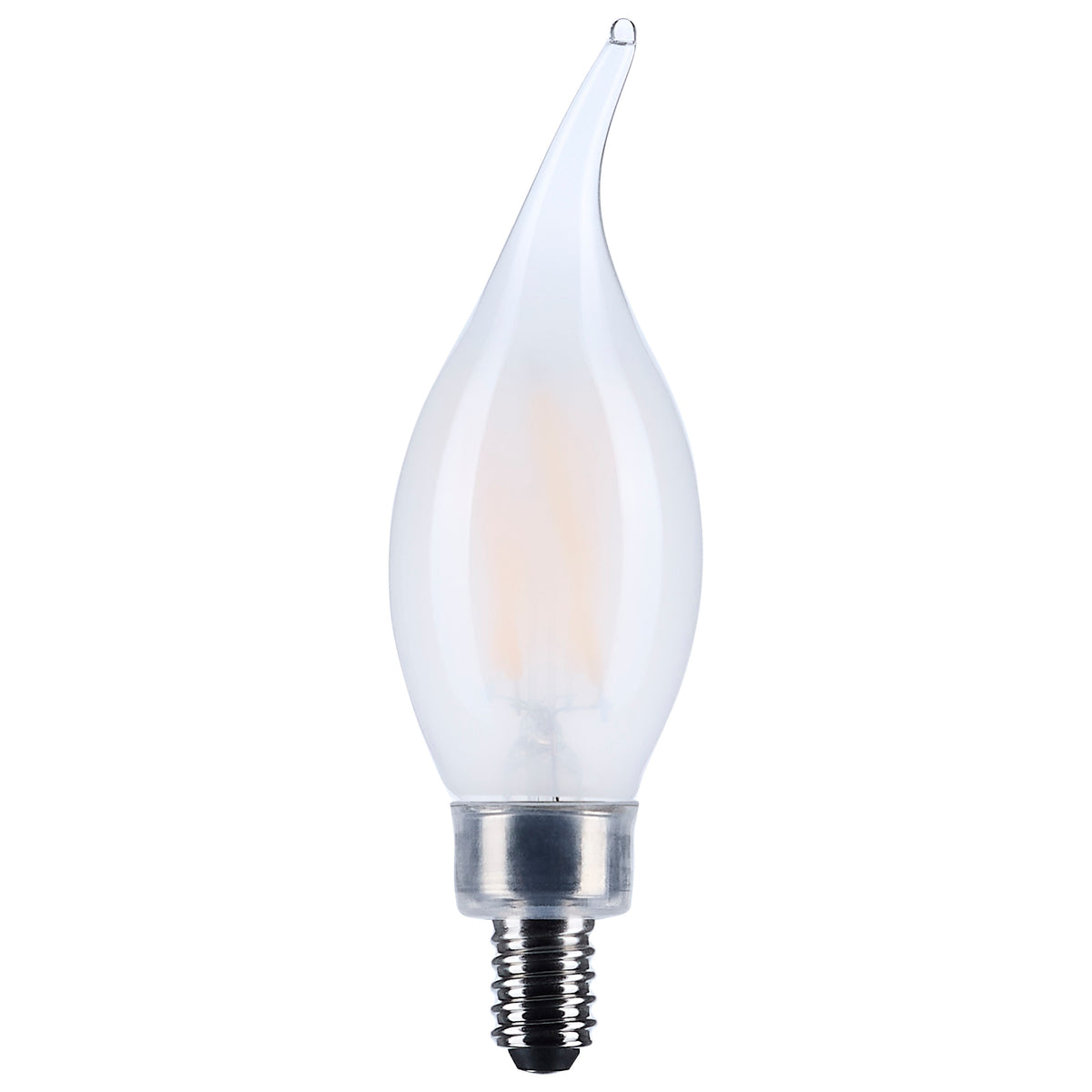 4 Watt CA10 LED - Candelabra Base - Frost Finish - 3500K - 120 Volt for commercial spaces and hospitality spaces