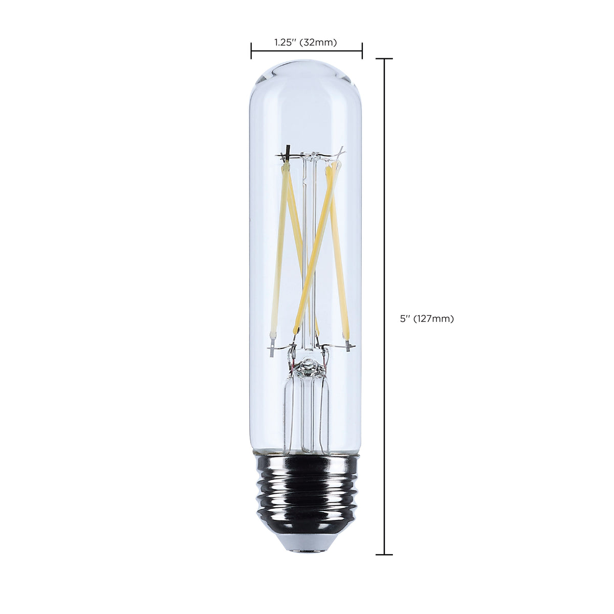 8 Watt T10 LED - Medium Base - Clear - 4000K CCT - 120 Volt