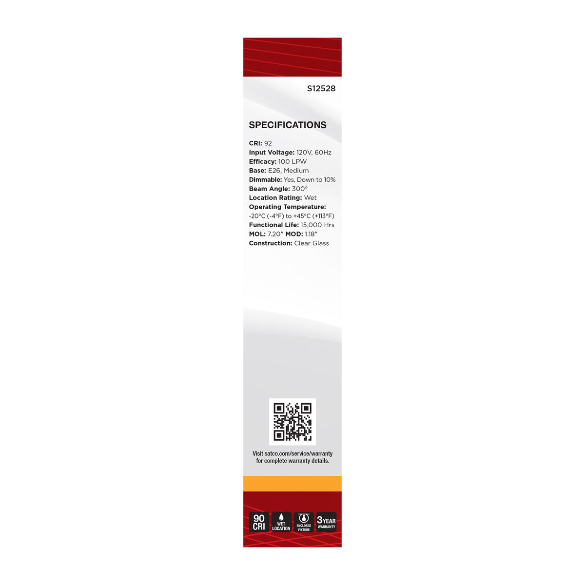 5 Watt T9 LED - Medium Base - Clear - 2700K CCT - 120 Volt