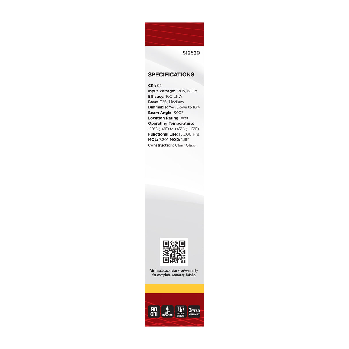 5 Watt T9 LED - Medium Base - Clear - 3000K CCT - 120 Volt