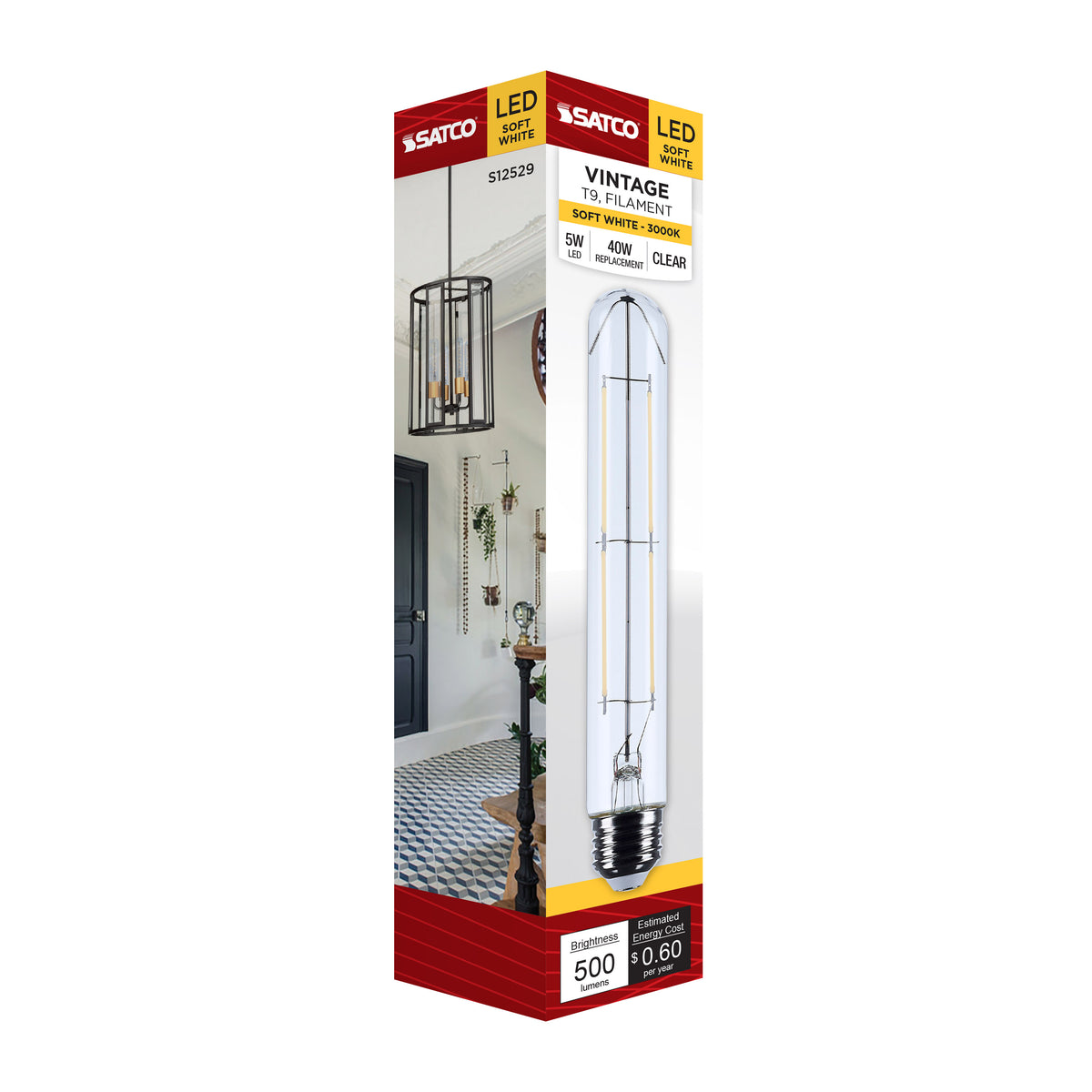 5 Watt T9 LED - Medium Base - Clear - 3000K CCT - 120 Volt