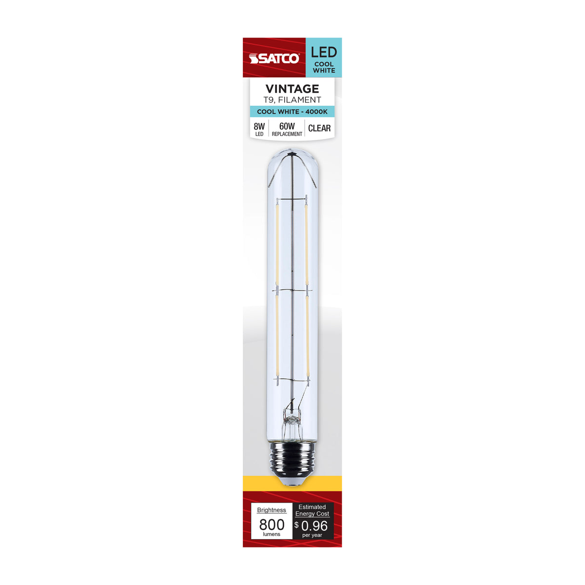 8 Watt T9 LED - Medium Base - Clear - 4000K CCT - 120 Volt