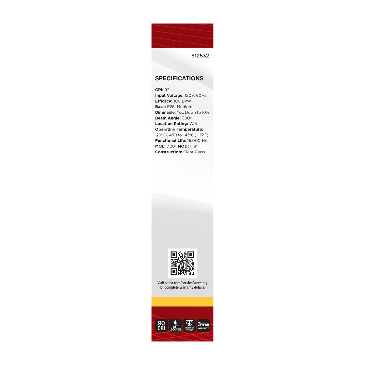 8 Watt T9 LED - Medium Base - Clear - 4000K CCT - 120 Volt