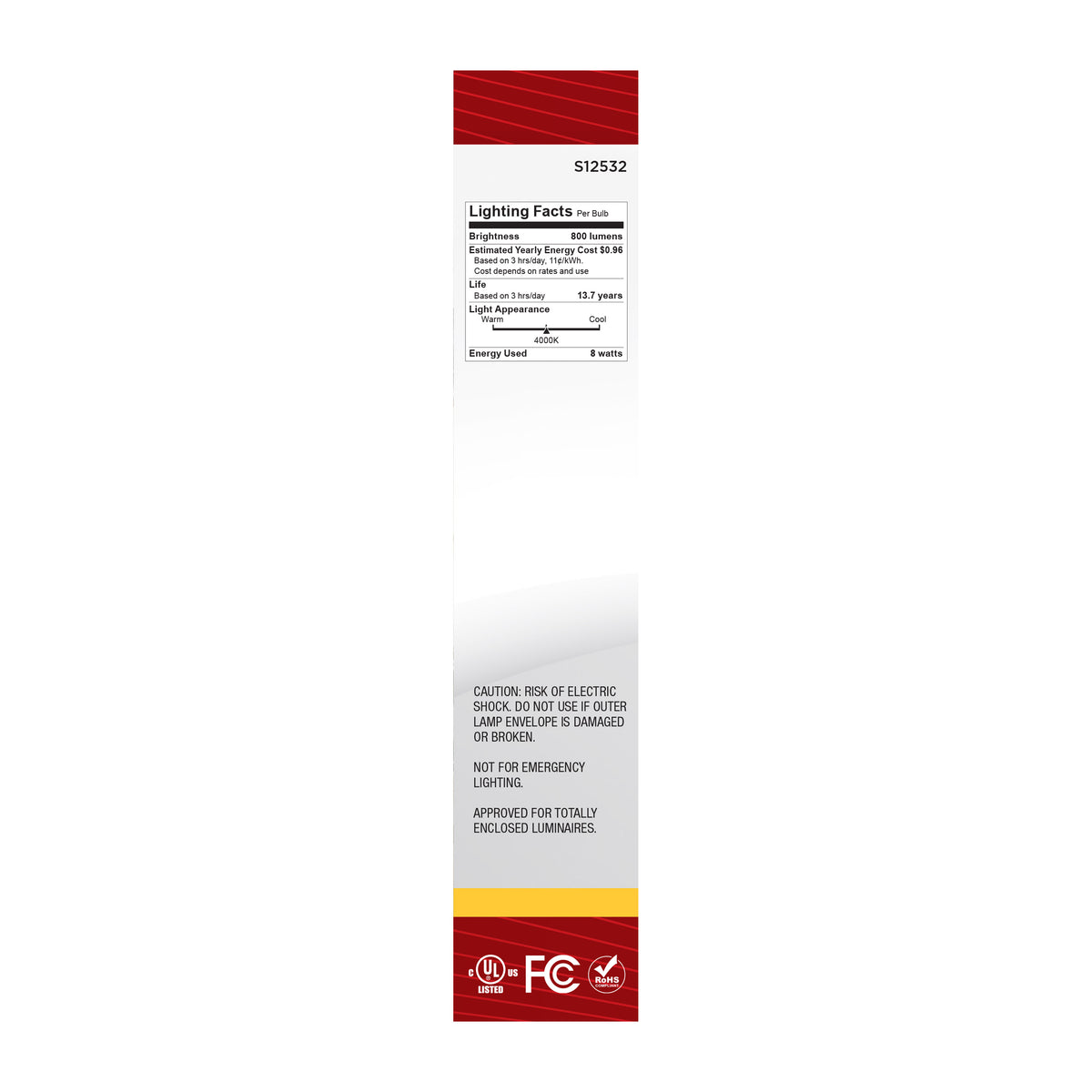 8 Watt T9 LED - Medium Base - Clear - 4000K CCT - 120 Volt