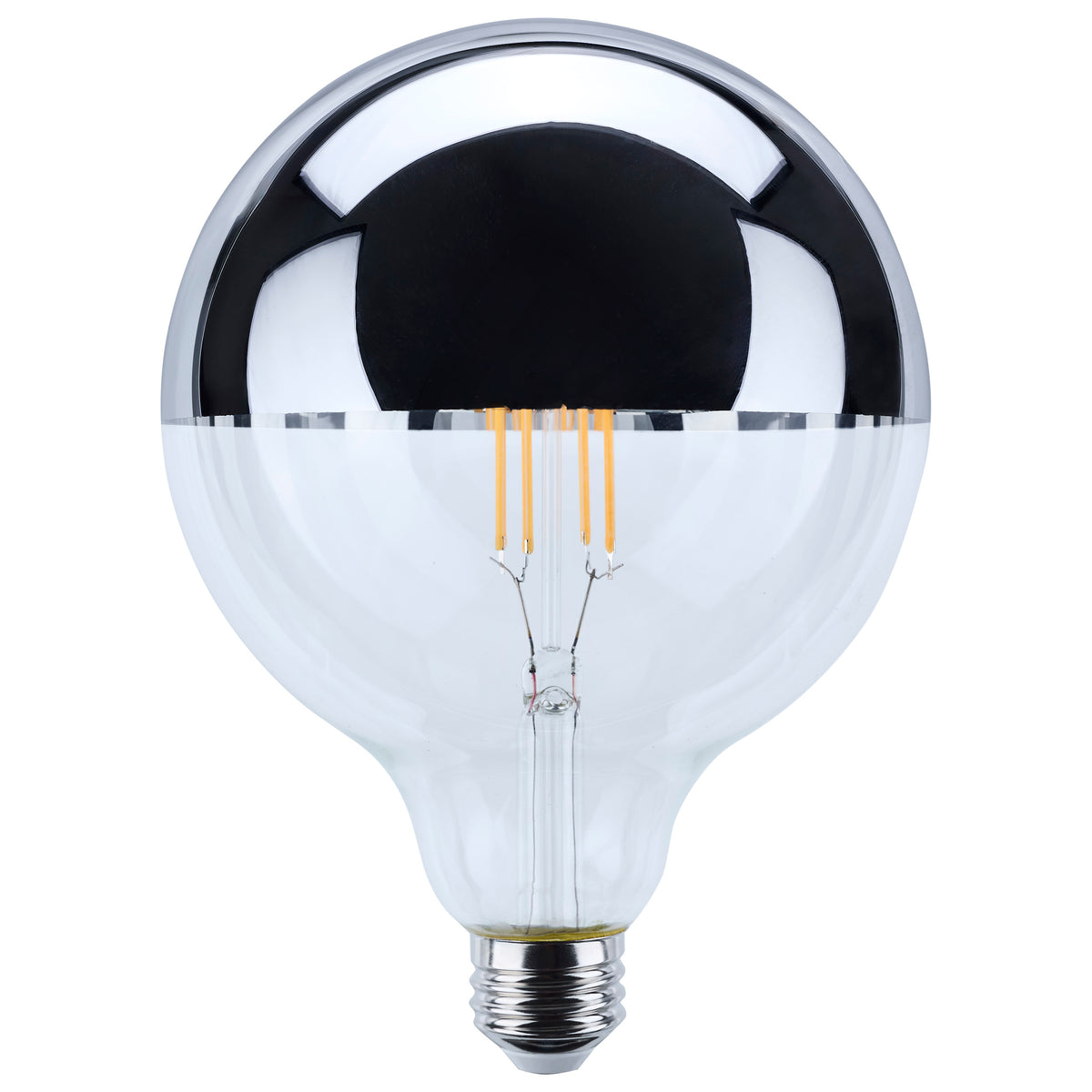 8 Watt G40 LED - Medium Base - 2700K - Silver Crown - 100 Watt Replacement lighting product