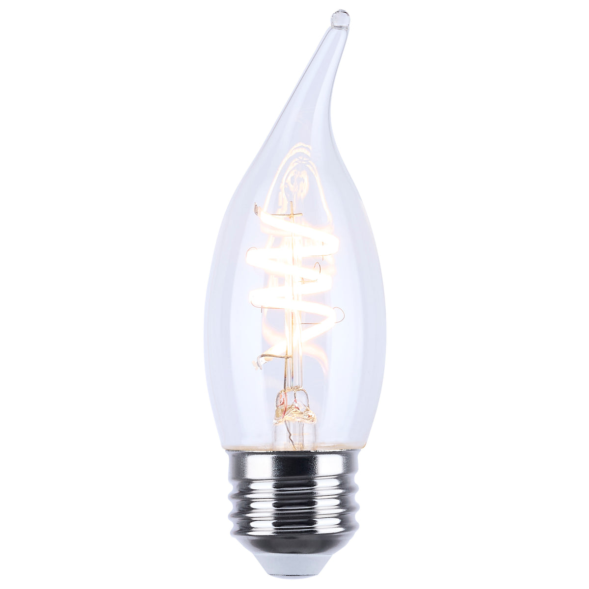 4 Watt CA11 LED - Reminiscent - Flex Gray Coil Filament - E26 - 2700K - 120 Volt