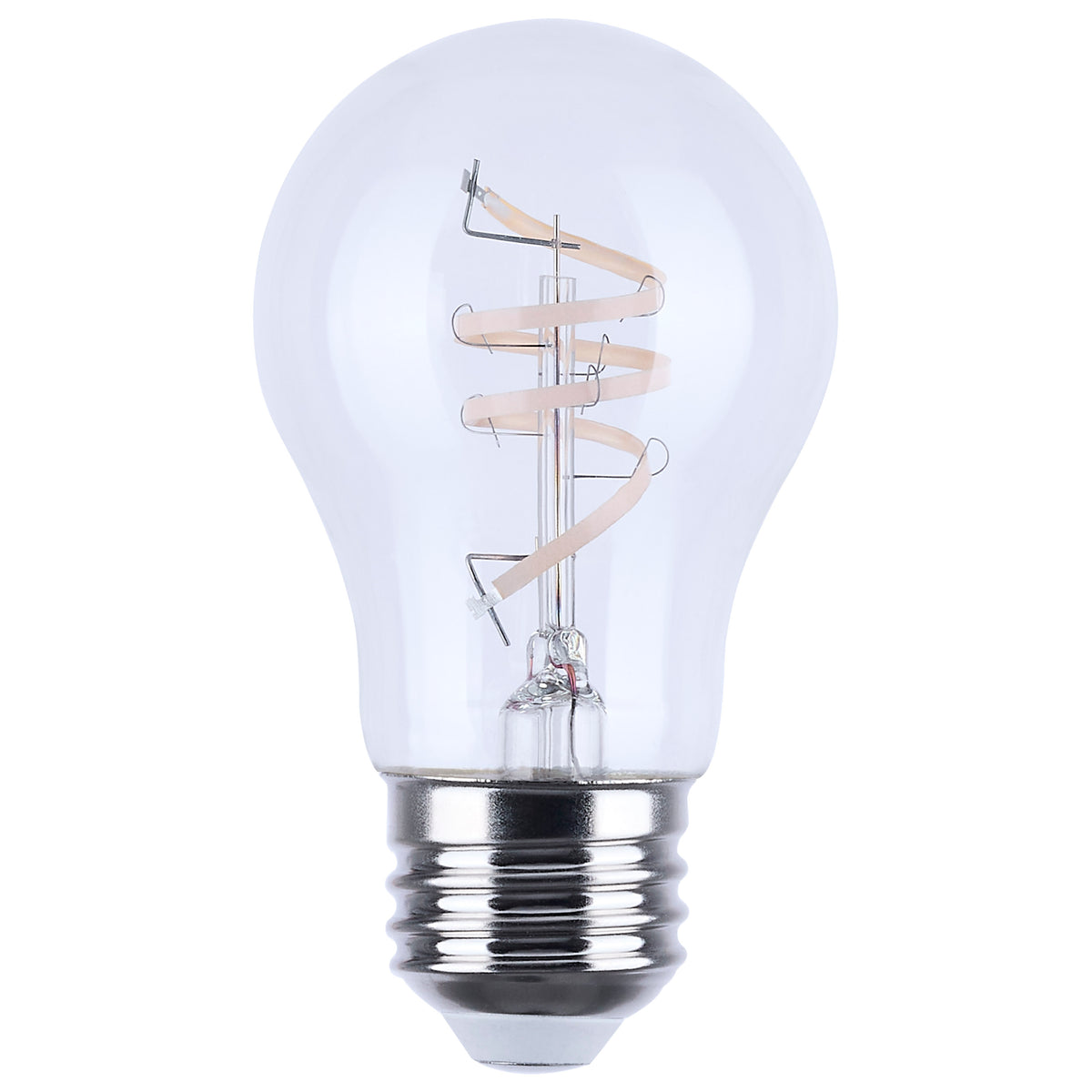 4 Watt A15 LED - Reminiscent - Flex Gray Coil Filament - E26 - 2700K - 120 Volt bulb or fixture view
