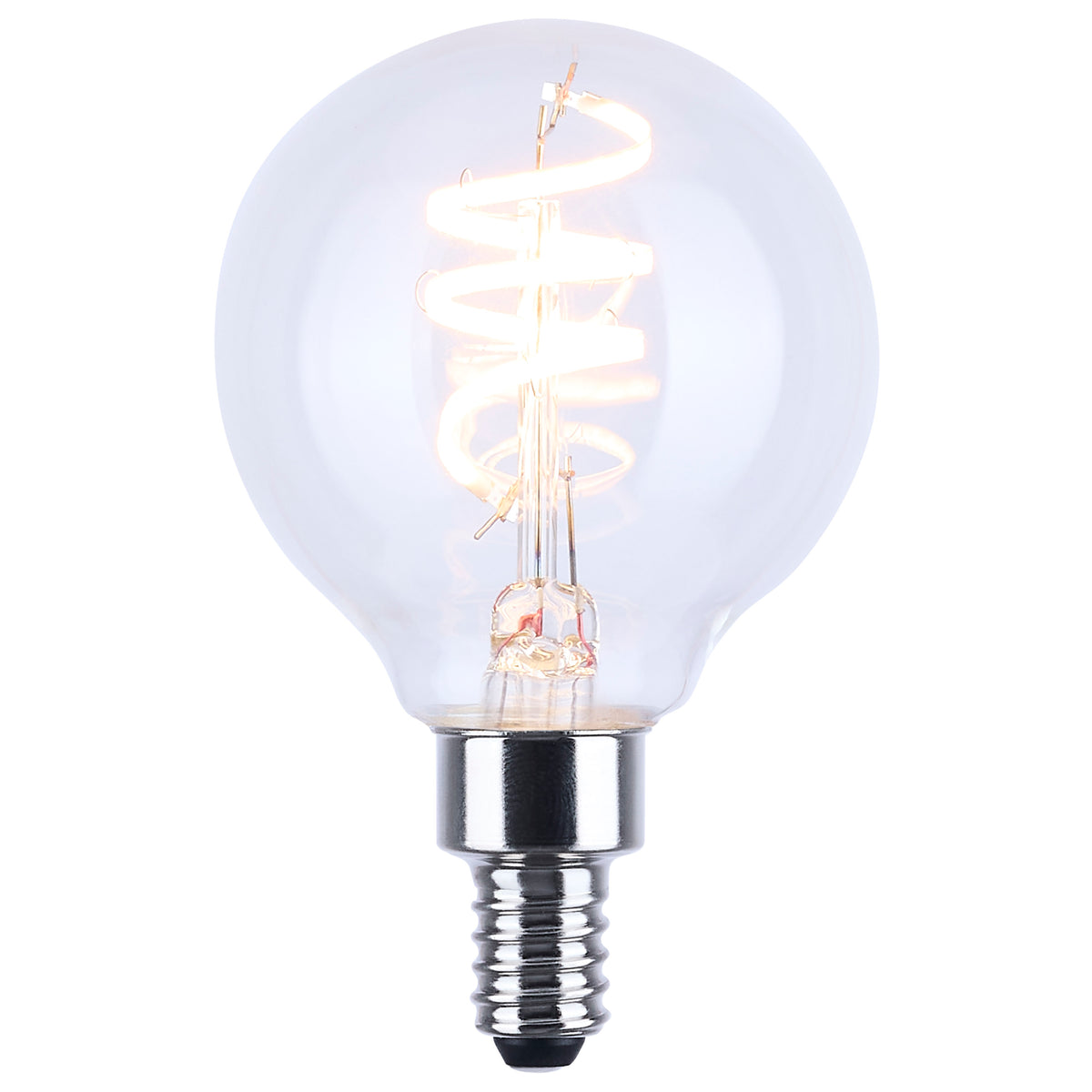 4 Watt G16.5 LED - Reminiscent - Flex Gray Coil Filament - E12 - 2700K - 120 Volt