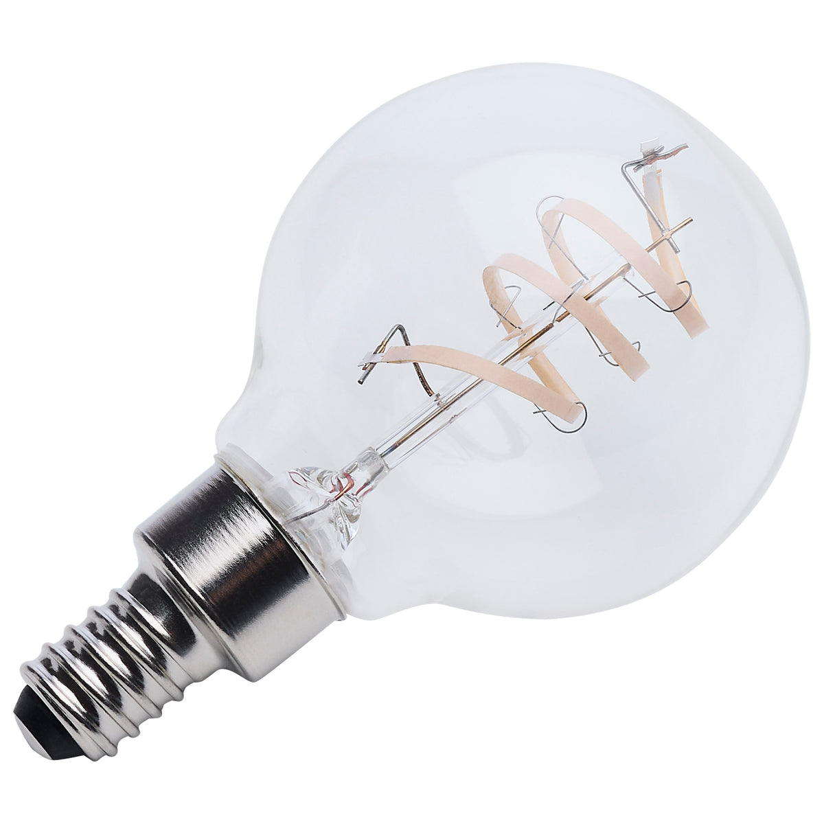 4 Watt G16.5 LED - Reminiscent - Flex Gray Coil Filament - E12 - 2700K - 120 Volt