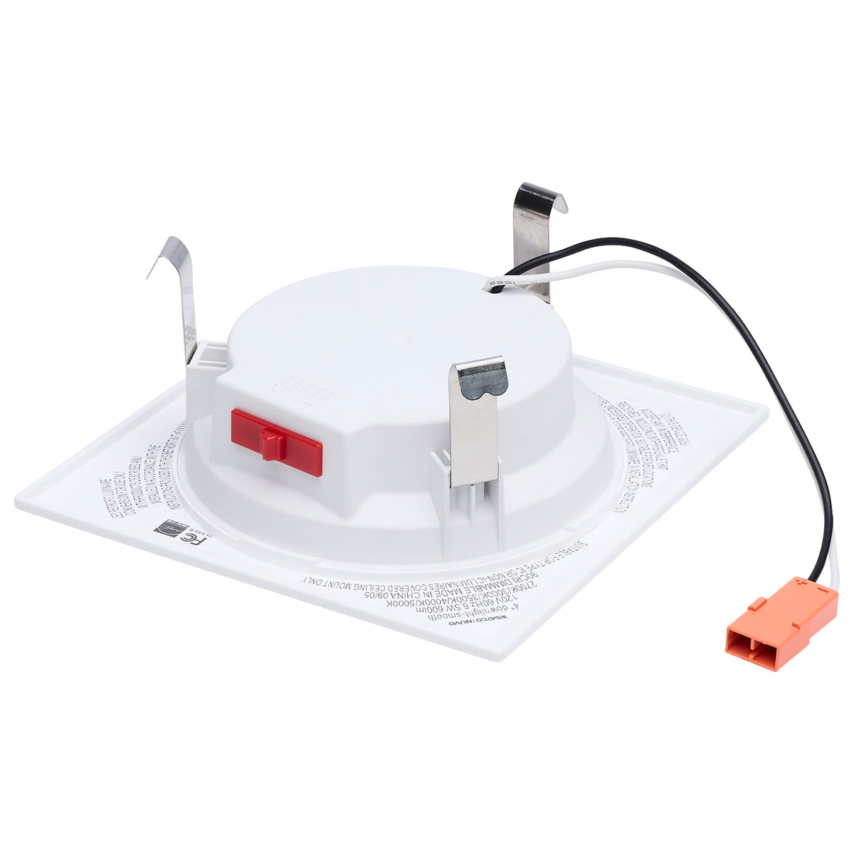 6 Watt LED Downlight Retrofit - 4 Inch - CCT Selectable - Square - White Finish