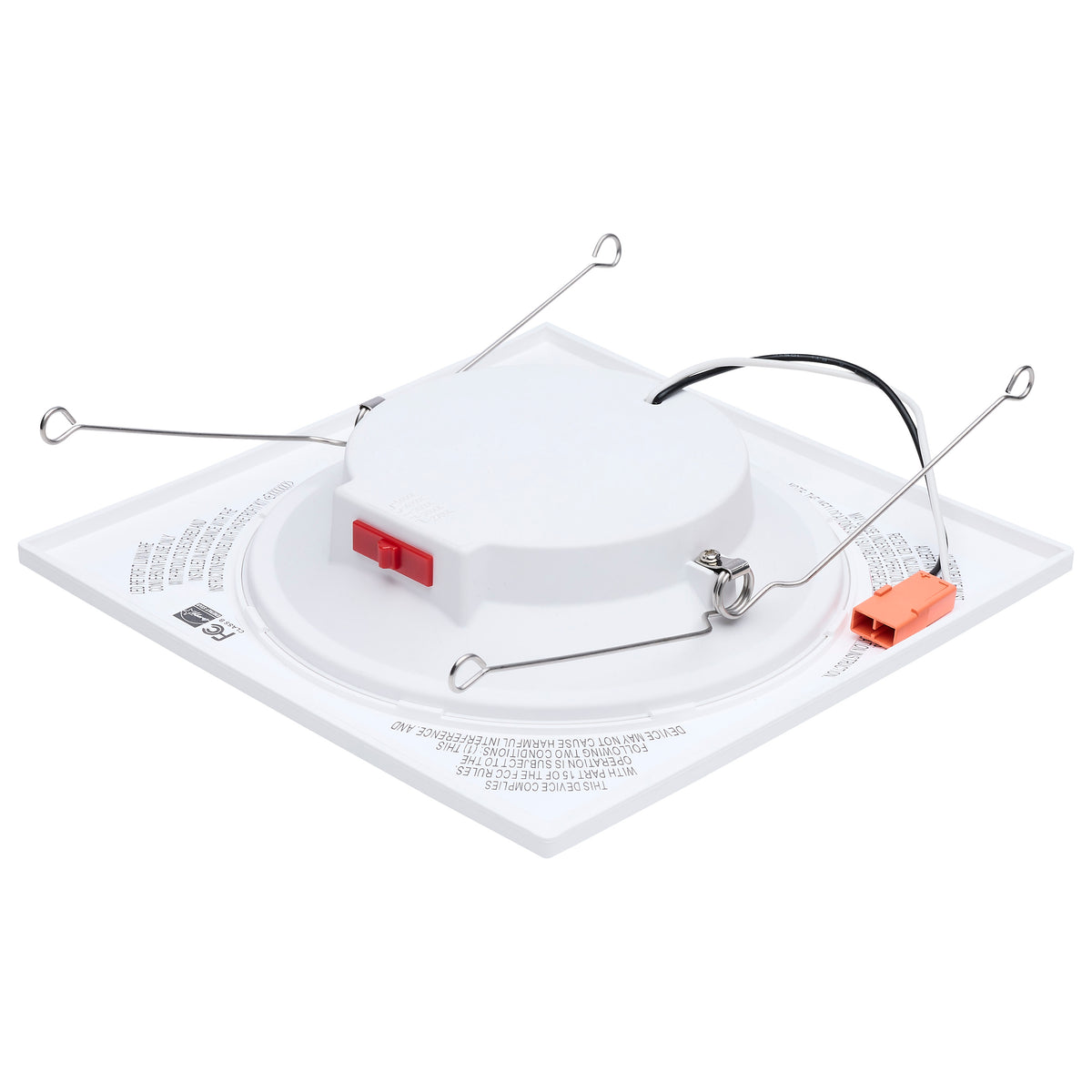 8 Watt LED Downlight Retrofit - 5-6 Inch - CCT Selectable - Square - White Finish