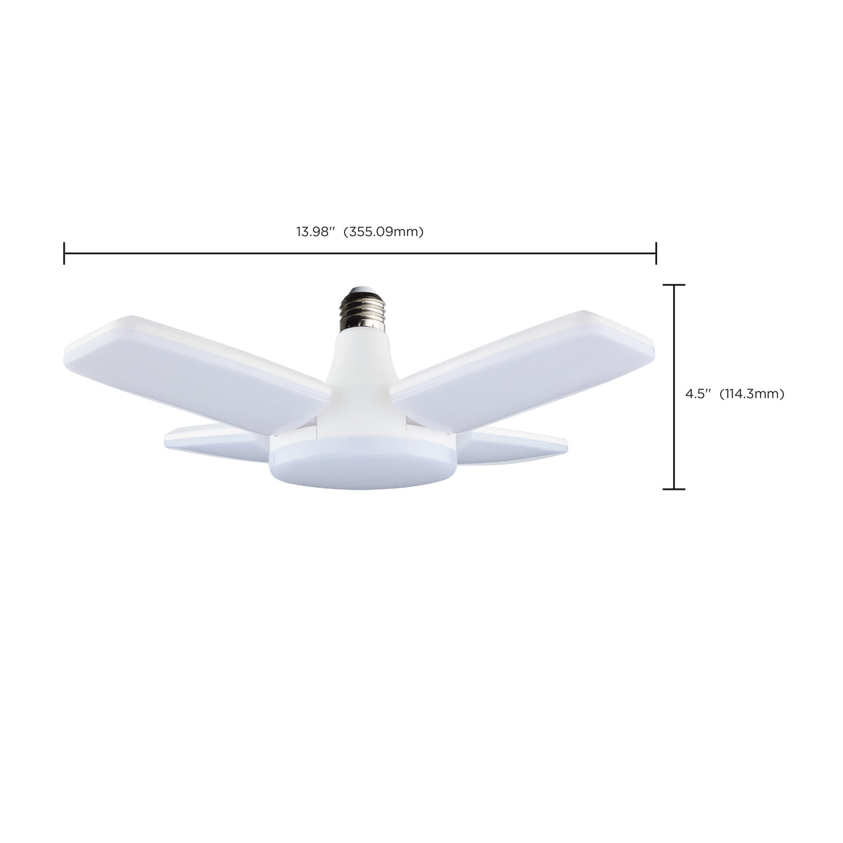 60 Watt LED Multi-Beam Utility/Garage Lamp - 5000K Natural Light - White Finish - 120 Volt