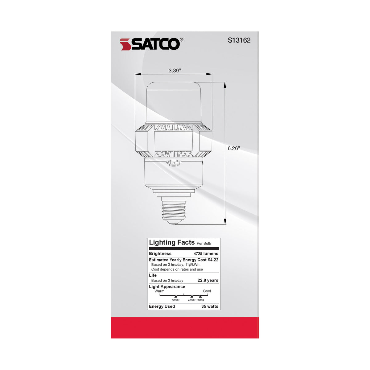 35 Watt - A-Plus 28 - LED - CCT Selectable and Wattage Selectable - Medium base - Type B - Ballast Bypass - ColorQuick Technology - PowerQuick Technology