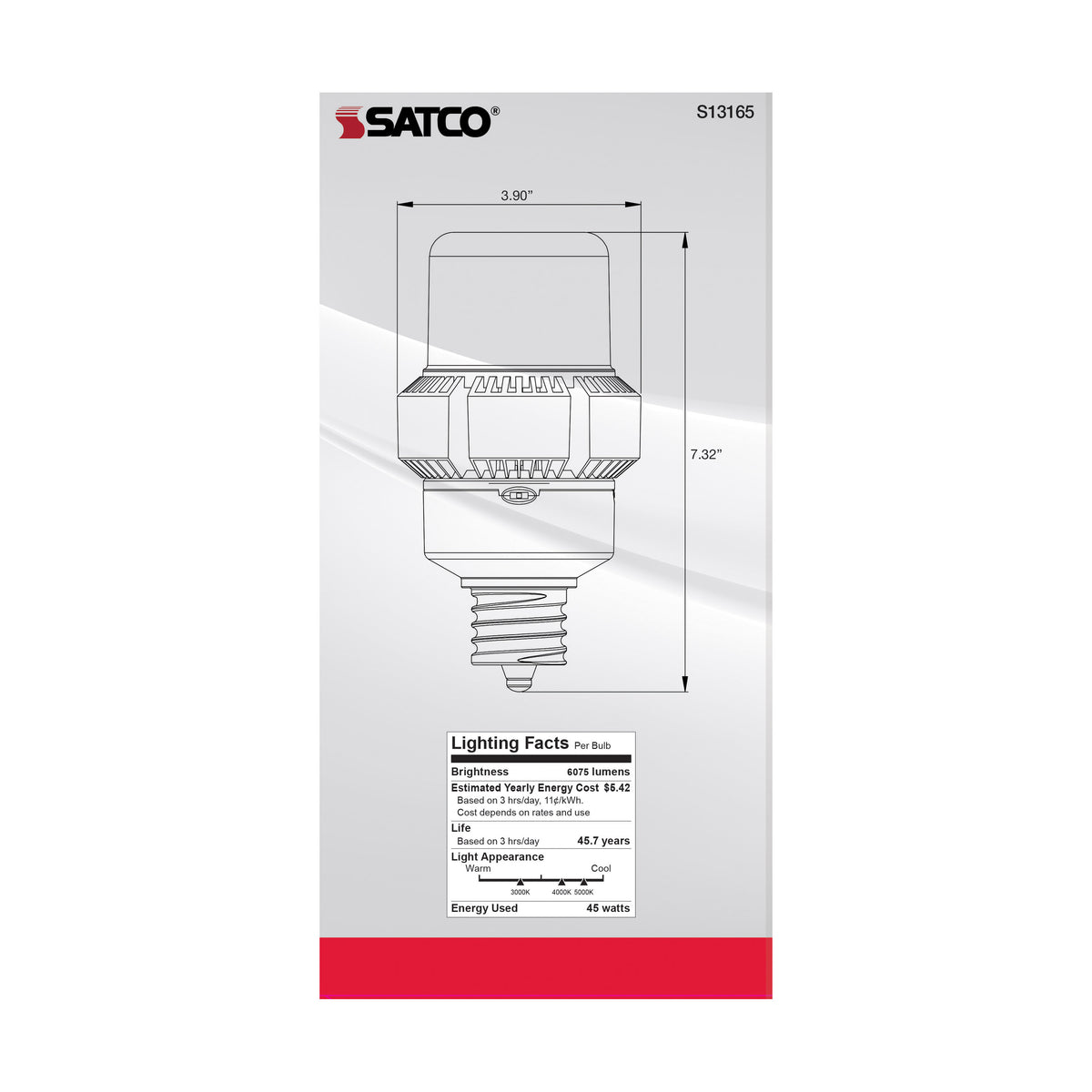 45 Watt - A-Plus 32 - LED - CCT Selectable and Wattage Selectable - Extended Mogul base - Type B - Ballast Bypass - ColorQuick Technology - PowerQuick Technology