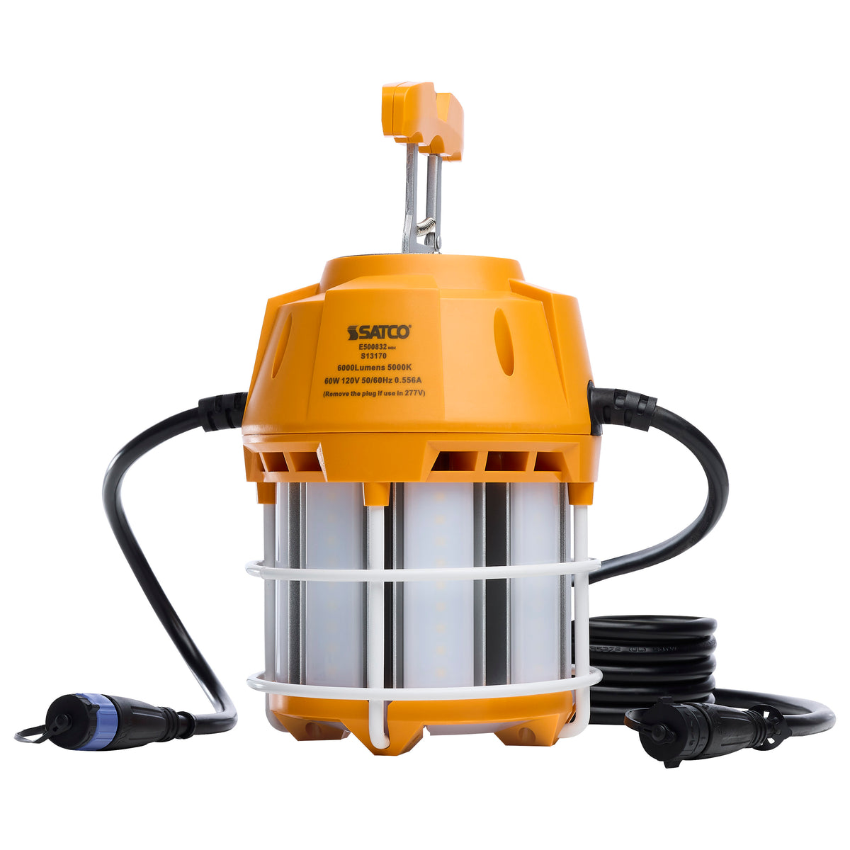 60 Watt LED Hi-Pro Temp Work Light - 5000K - Corncob Shape - 80 CRI - Orange Finish lighting product