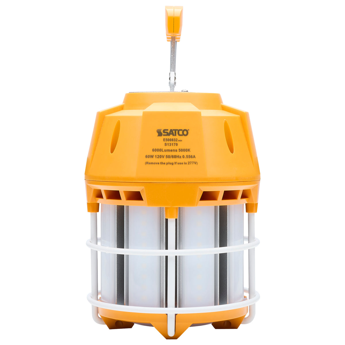 60 Watt LED Hi-Pro Temp Work Light - 5000K - Corncob Shape - 80 CRI - Orange Finish