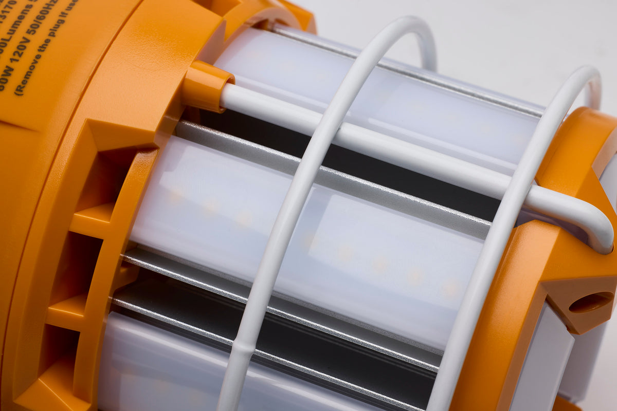 60 Watt LED Hi-Pro Temp Work Light - 5000K - Corncob Shape - 80 CRI - Orange Finish