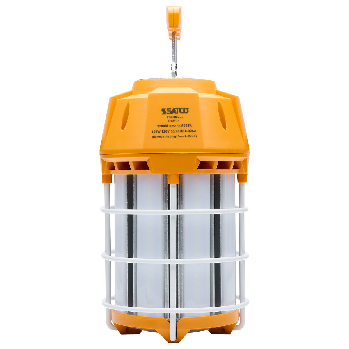 100 Watt LED Hi-Pro Temp Work Light - 5000K - Corncob Shape - 80 CRI - Orange Finish
