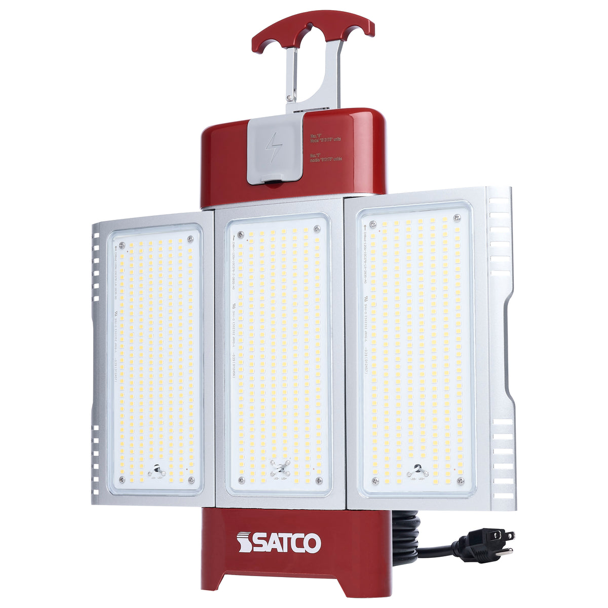 30/70/100/120 Watt LED Work Light with Remote - 5000K CCT - Red Finish - 120 Volt