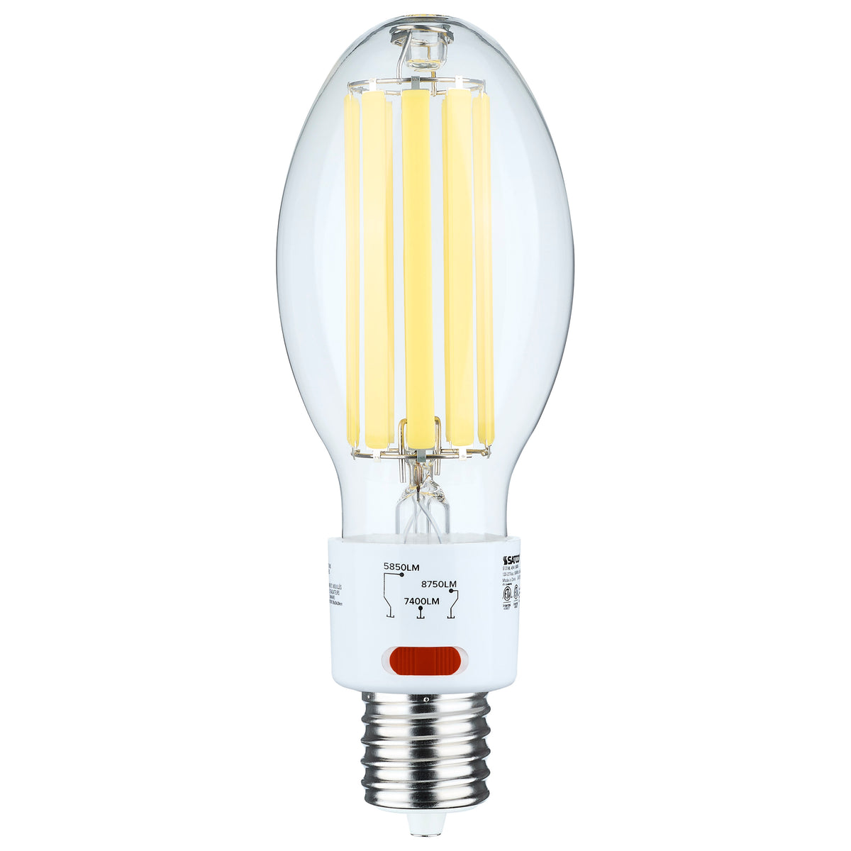 30/38/45 Wattage Selectable LED HID Replacement - ED28 - 5000K - Mogul Extended Base - Clear - 120-277 Range Voltage