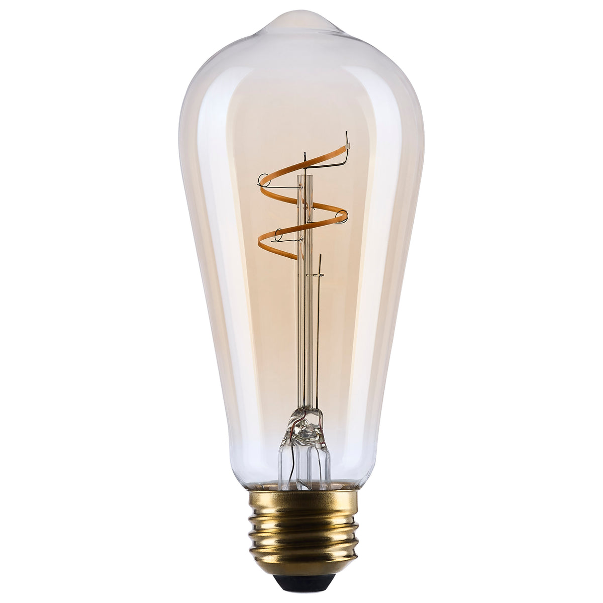 3.5 Watt ST19 LED - 2000K - Medium Base - Clear Glass - Amber Coil Filament - Dimmable - 120 Volt product image
