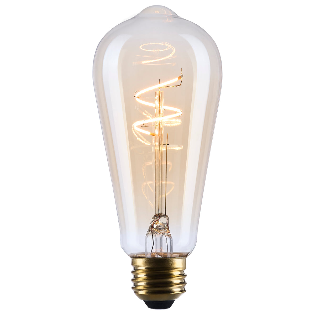 3.5 Watt ST19 LED - 2000K CCT - Medium Base - Clear Glass - Amber Coil Filament - Dimmable - 120 Volt