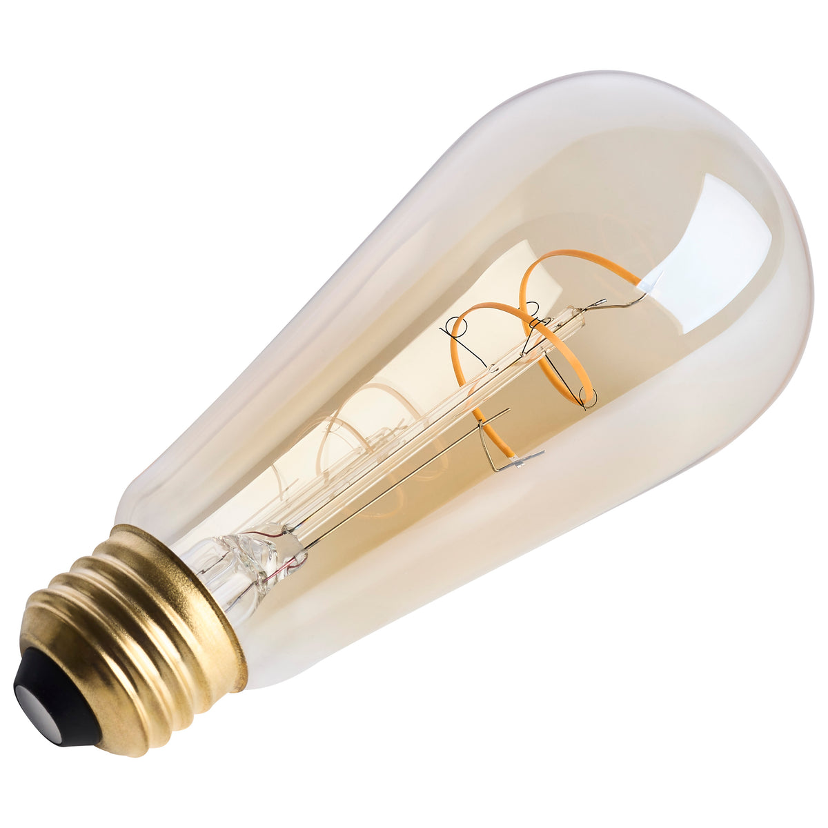 3.5 Watt ST19 LED - 2000K CCT - Medium Base - Clear Glass - Amber Coil Filament - Dimmable - 120 Volt