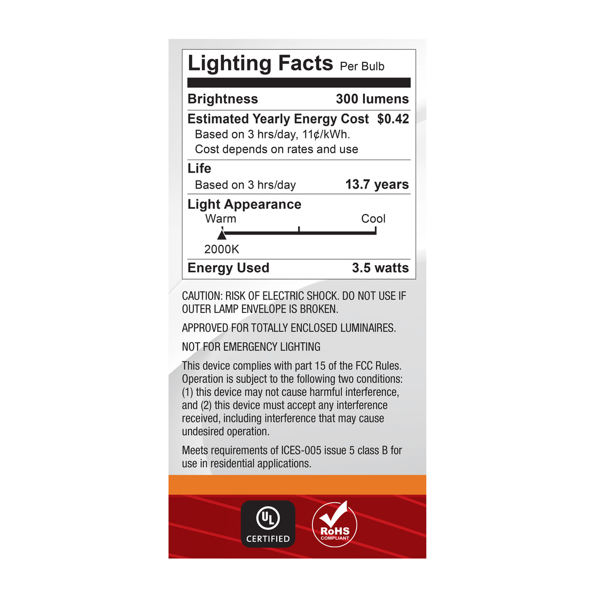 3.5 Watt ST19 LED - 2000K CCT - Medium Base - Clear Glass - Amber Coil Filament - Dimmable - 120 Volt