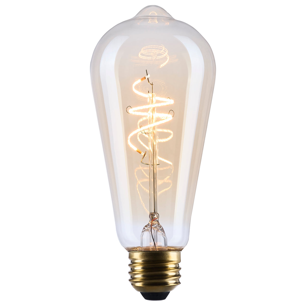 5.5 Watt ST19 LED - 2000K CCT - Medium Base - Clear Glass - Amber Coil Filament - Dimmable - 120 Volt