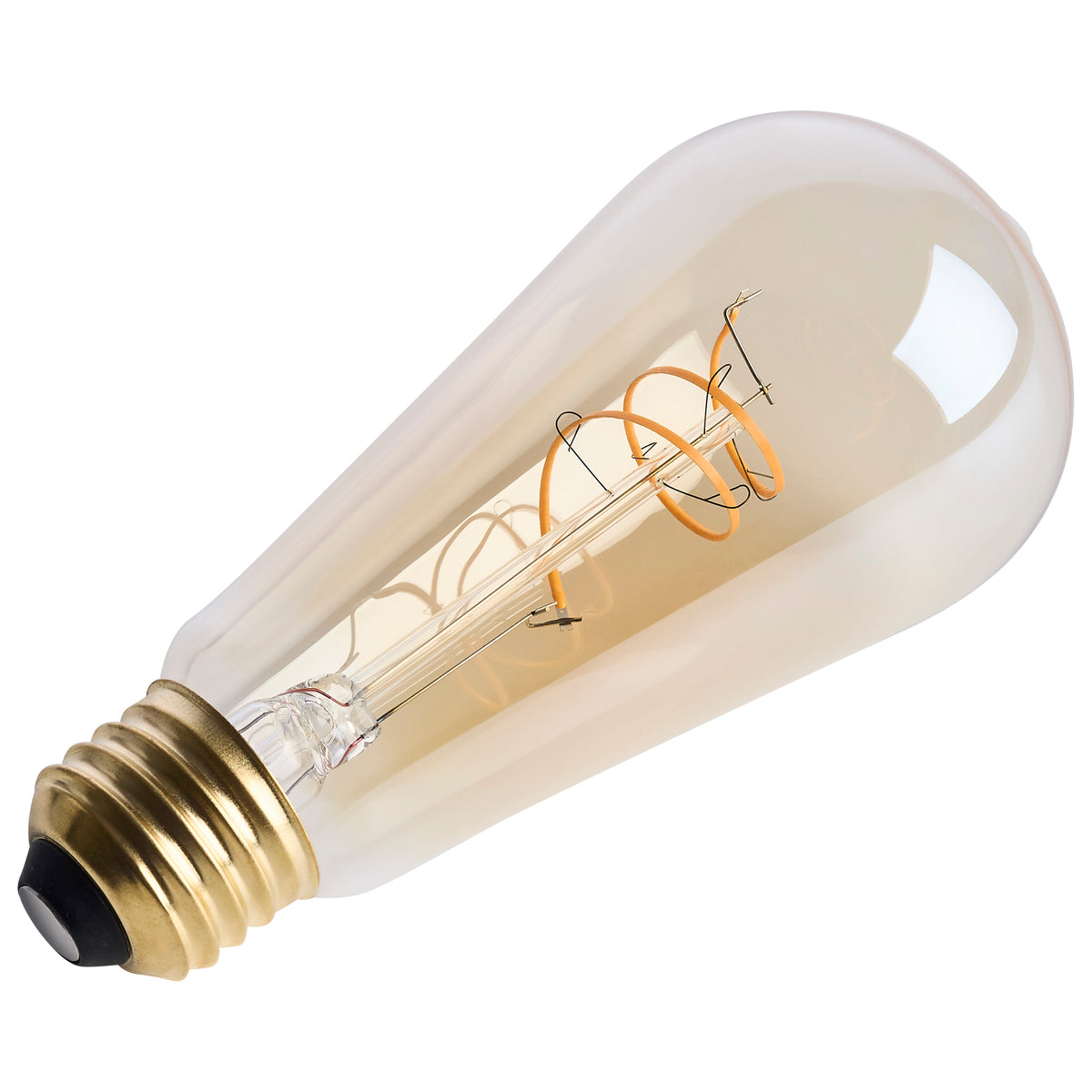 5.5 Watt ST19 LED - 2000K CCT - Medium Base - Clear Glass - Amber Coil Filament - Dimmable - 120 Volt