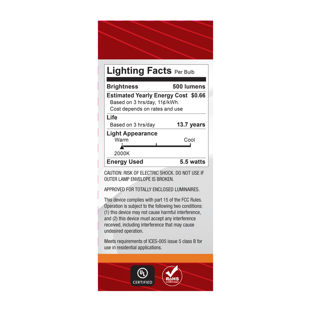 5.5 Watt ST19 LED - 2000K CCT - Medium Base - Clear Glass - Amber Coil Filament - Dimmable - 120 Volt