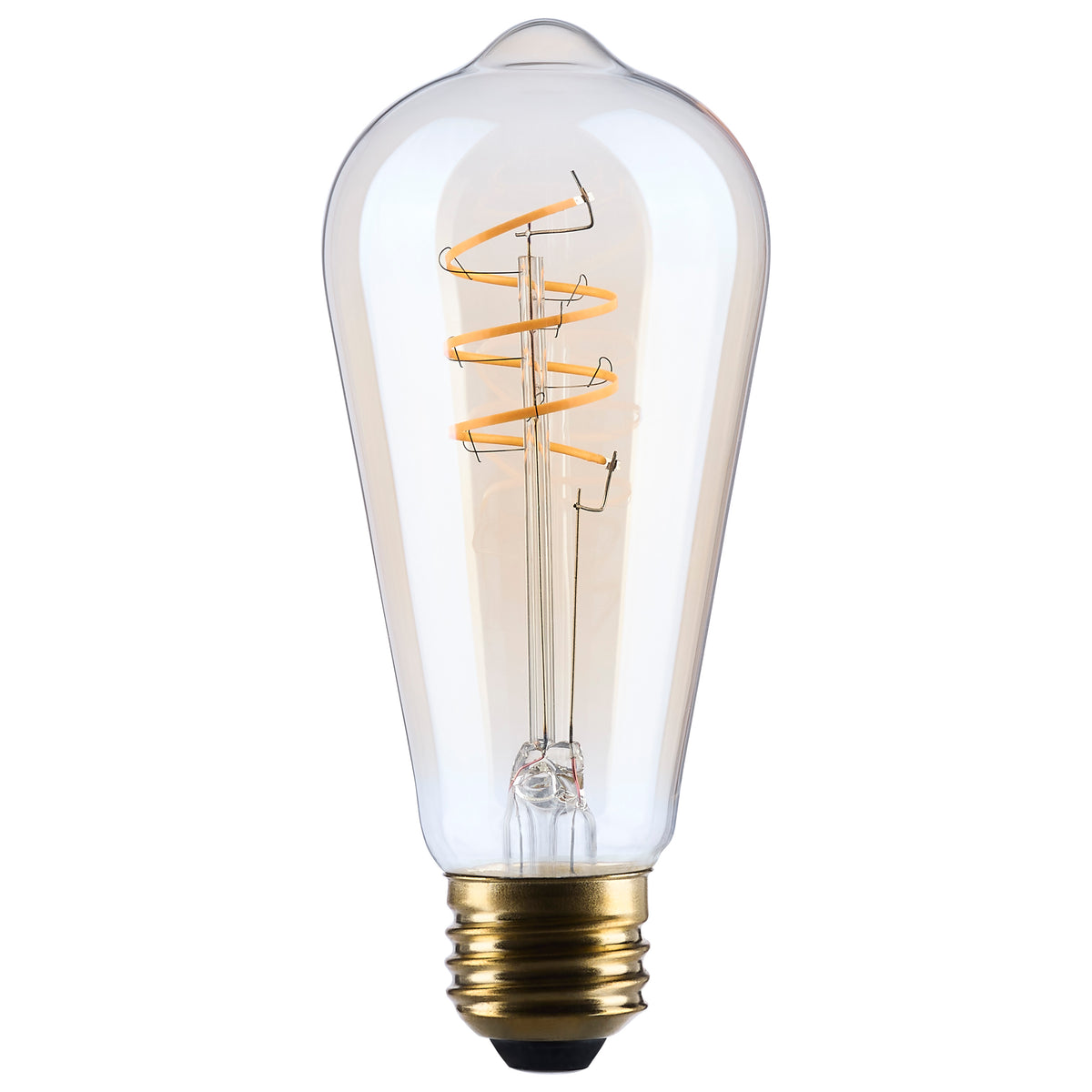 8 Watt ST19 LED - 2000K - Medium Base - Clear Glass - Amber Coil Filament - Dimmable - 120 Volt lighting product
