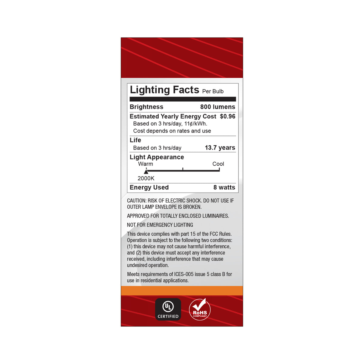 8 Watt ST19 LED - 2000K CCT - Medium Base - Clear Glass - Amber Coil Filament - Dimmable - 120 Volt