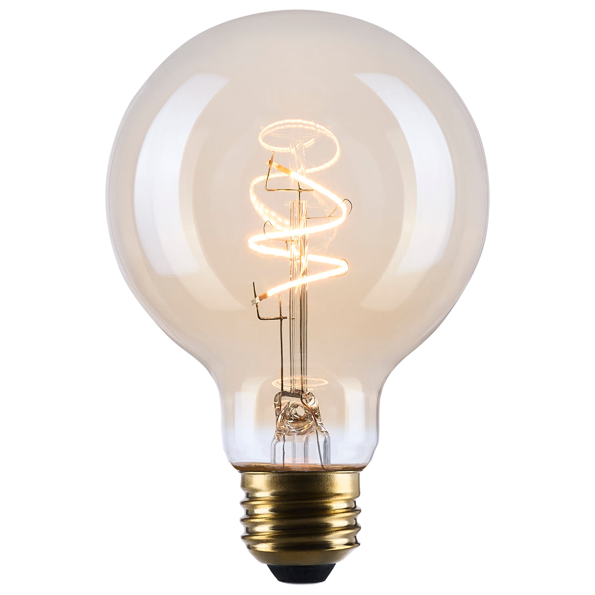 3.5 Watt G25 LED - 2000K CCT - Medium Base - Clear Glass - Amber Coil Filament - Dimmable - 120 Volt