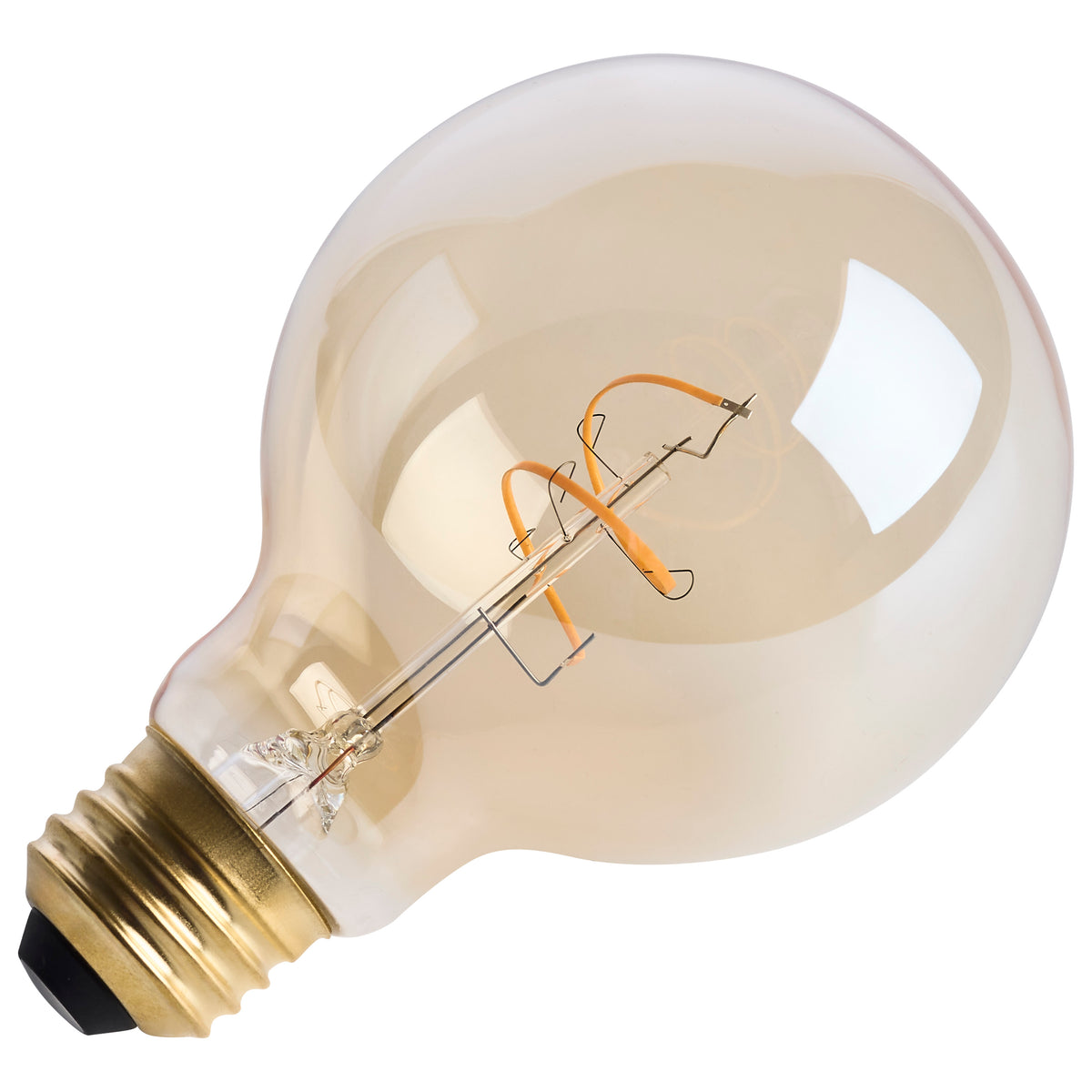 3.5 Watt G25 LED - 2000K CCT - Medium Base - Clear Glass - Amber Coil Filament - Dimmable - 120 Volt