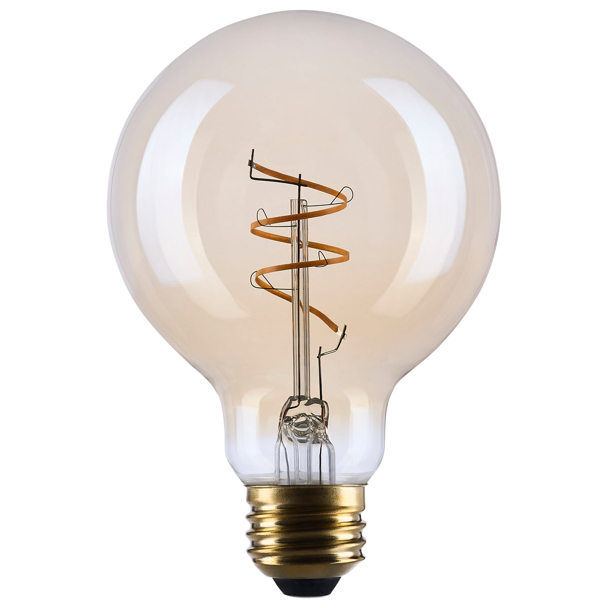 5.5 Watt G25 LED - 2000K - Medium Base - Clear Glass - Amber Coil Filament - Dimmable - 120 Volt
