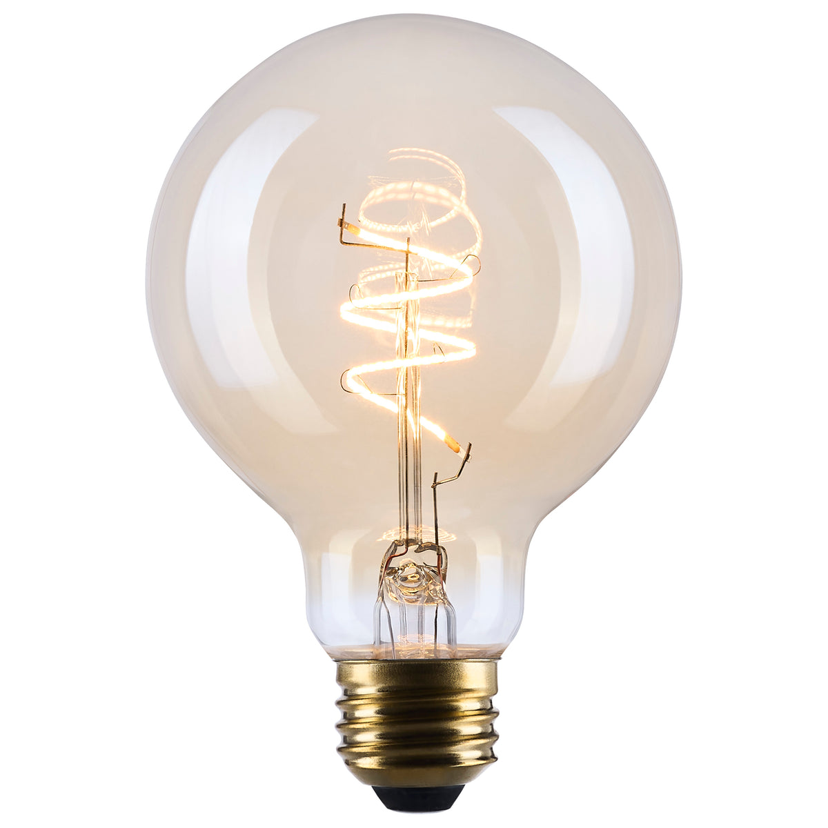 5.5 Watt G25 LED - 2000K CCT - Medium Base - Clear Glass - Amber Coil Filament - Dimmable - 120 Volt