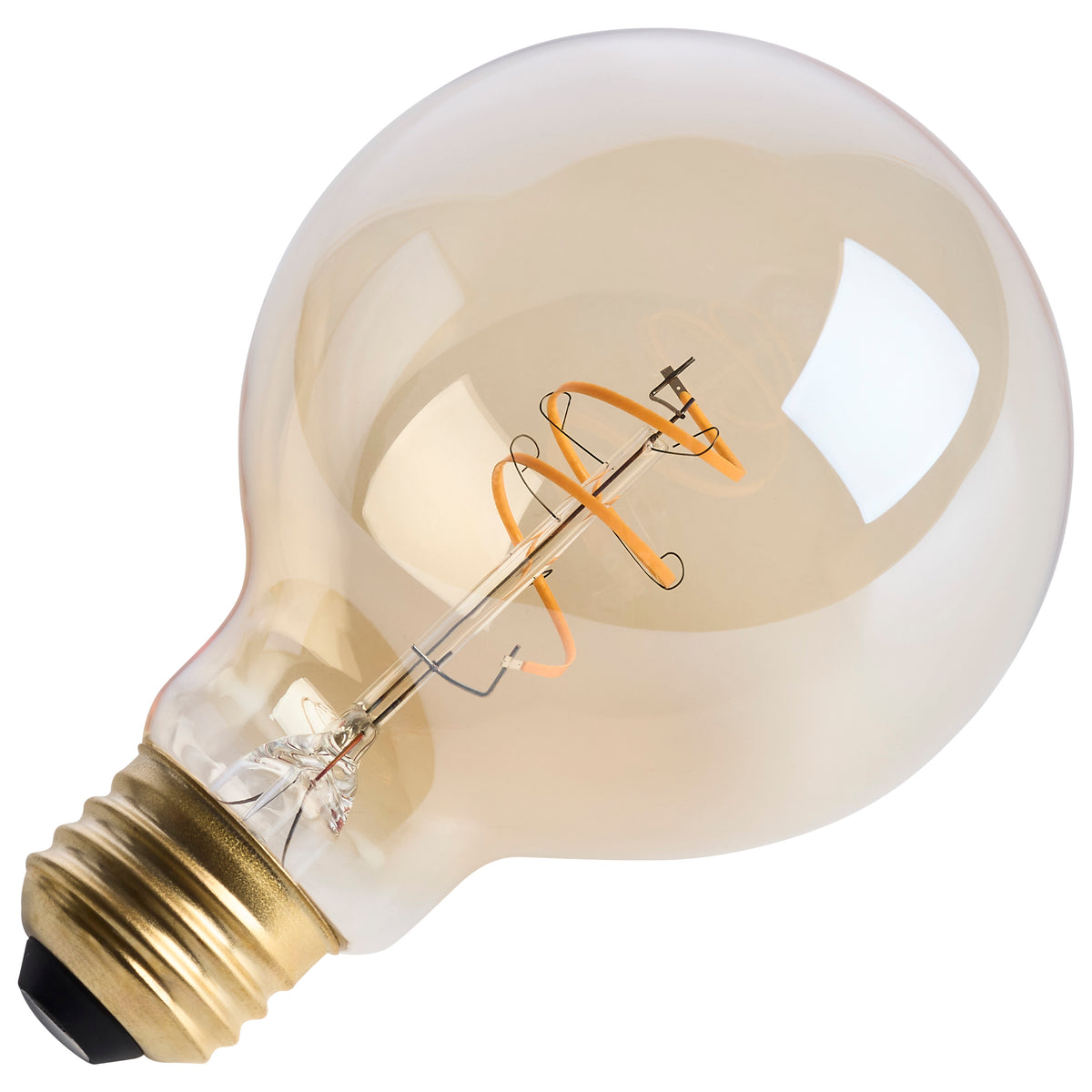5.5 Watt G25 LED - 2000K CCT - Medium Base - Clear Glass - Amber Coil Filament - Dimmable - 120 Volt