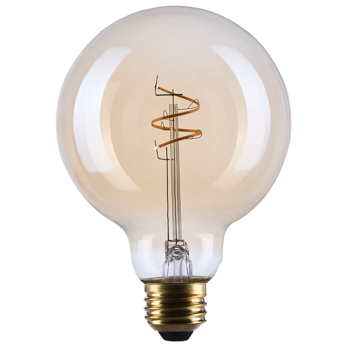 3.5 Watt G30 LED - 2000K - Medium Base - Clear Glass - Amber Coil Filament - Dimmable - 120 Volt product image