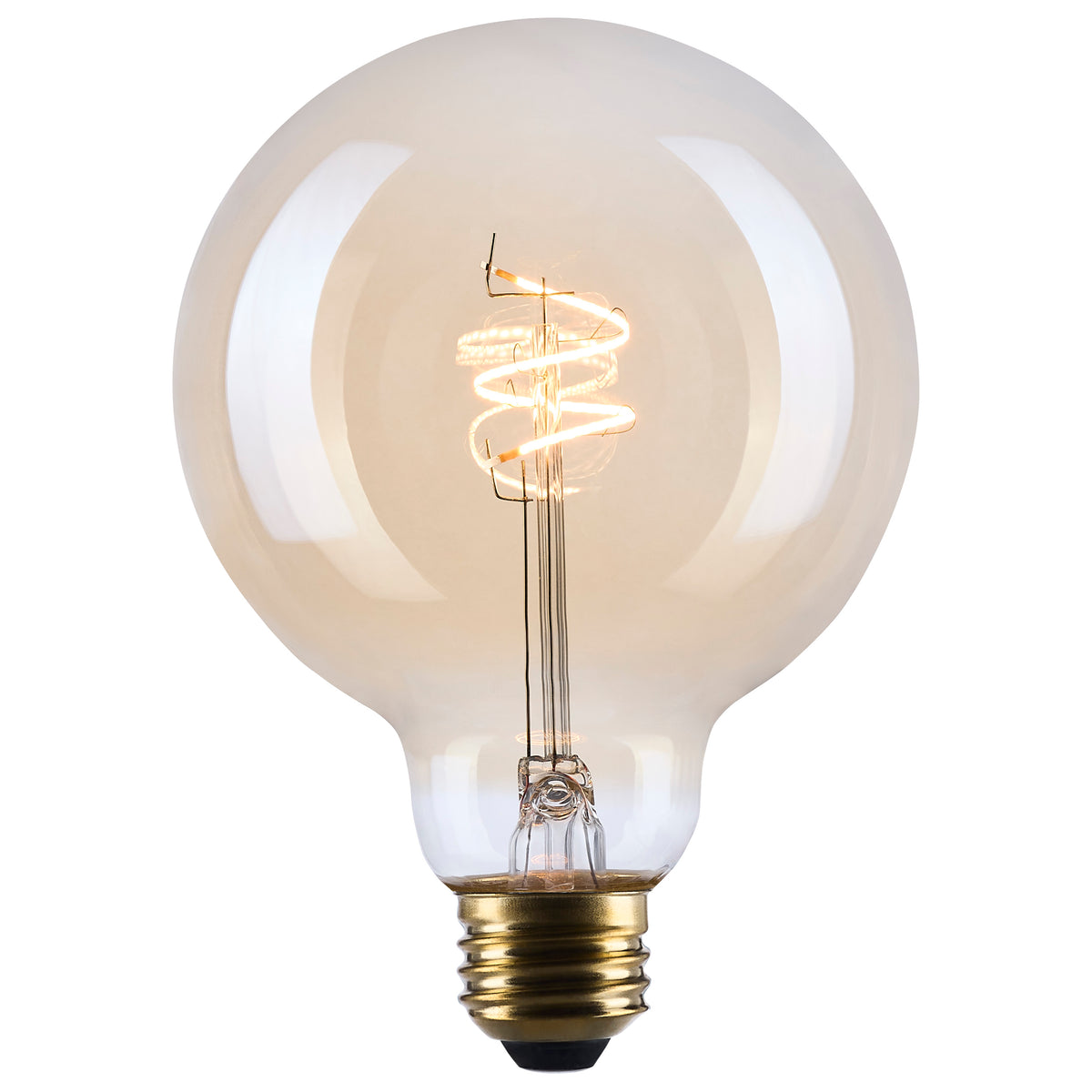 3.5 Watt G30 LED - 2000K CCT - Medium Base - Clear Glass - Amber Coil Filament - Dimmable - 120 Volt