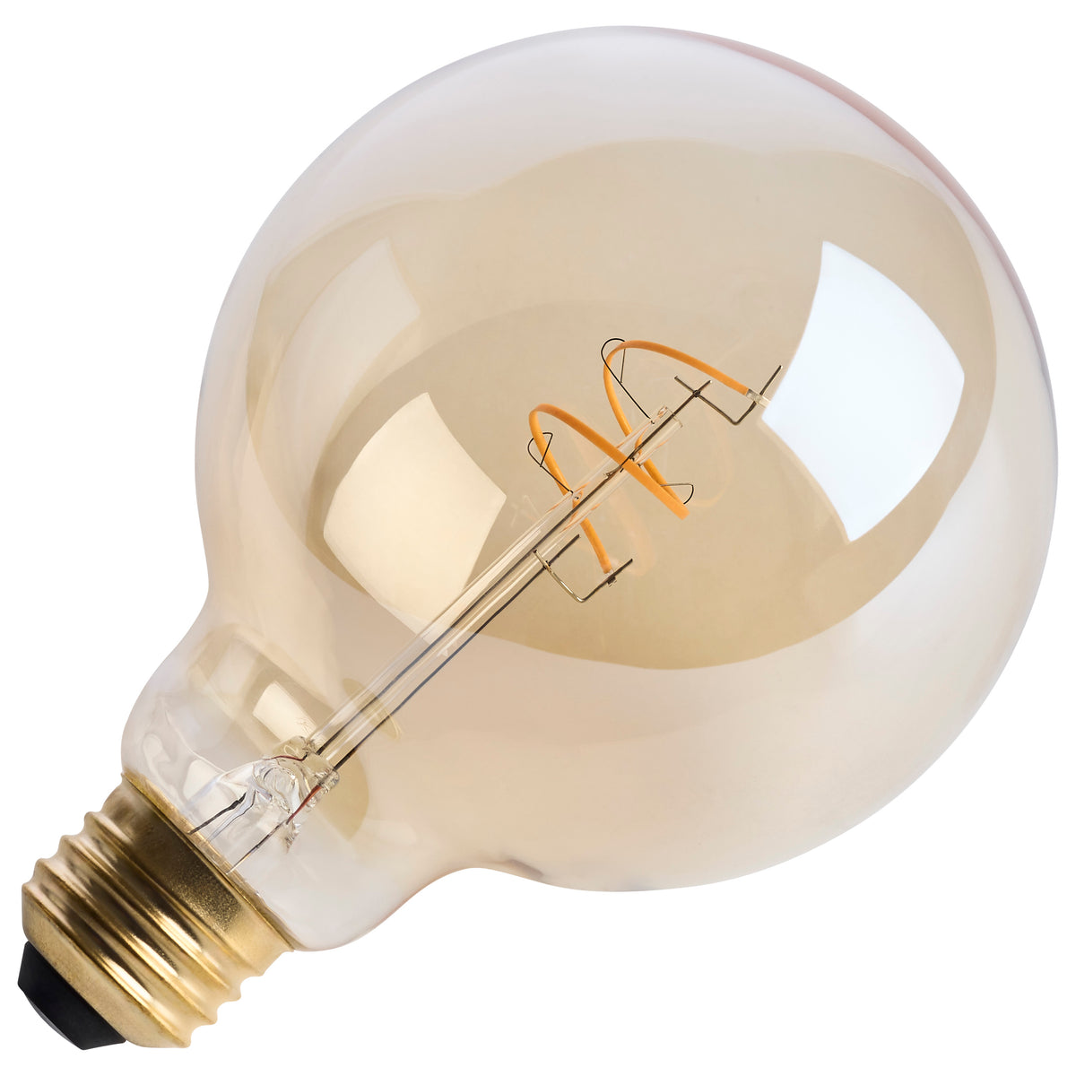 3.5 Watt G30 LED - 2000K CCT - Medium Base - Clear Glass - Amber Coil Filament - Dimmable - 120 Volt