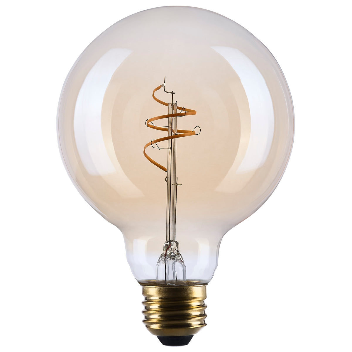 5.5 Watt G30 LED - 2000K - Medium Base - Clear Glass - Amber Coil Filament - Dimmable - 120 Volt bulb or fixture view