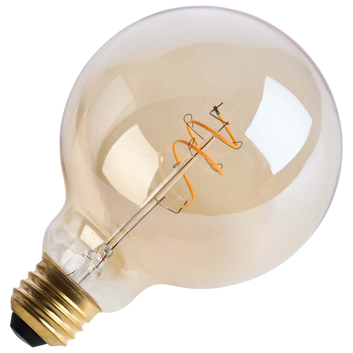 5.5 Watt G30 LED - 2000K CCT - Medium Base - Clear Glass - Amber Coil Filament - Dimmable - 120 Volt