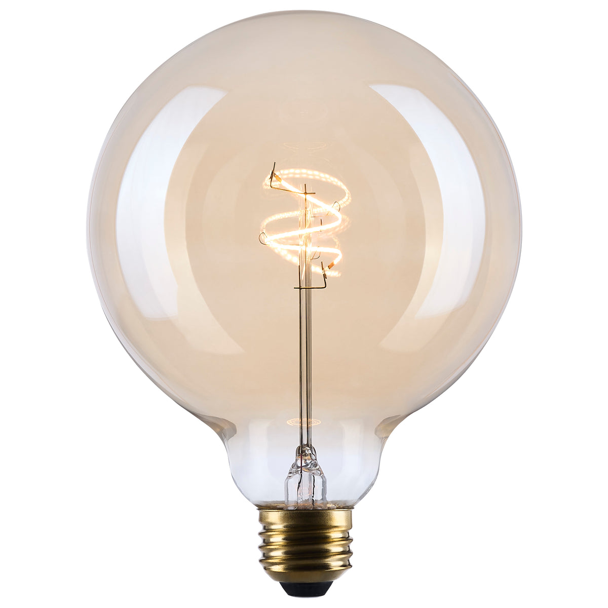 3.5 Watt G40 LED - 2000K CCT - Medium Base - Clear Glass - Amber Coil Filament - Dimmable - 120 Volt